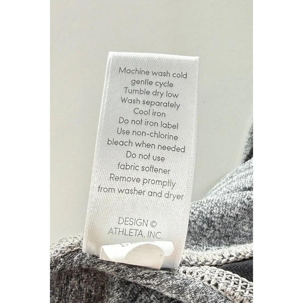 Athleta Girl Heather Gray Black Athletic Leggings‎ XL/14 Activewear Pants